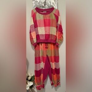 Free People- Sugar Cookie Flannel- Warm Combo- Plaid Top + Bottom